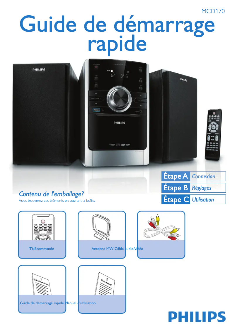 Image de la première page du manuel de l'appareil MCD170