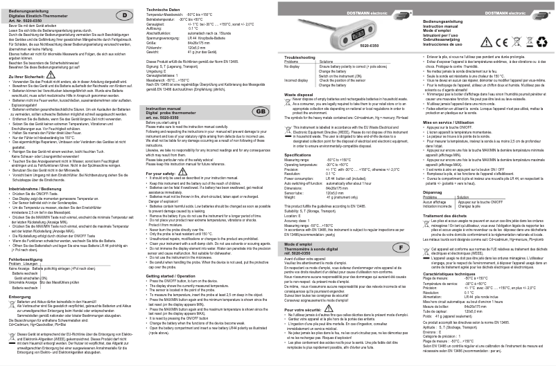 Page n°1 - Manuel utilisateur TFA 30.1055.02