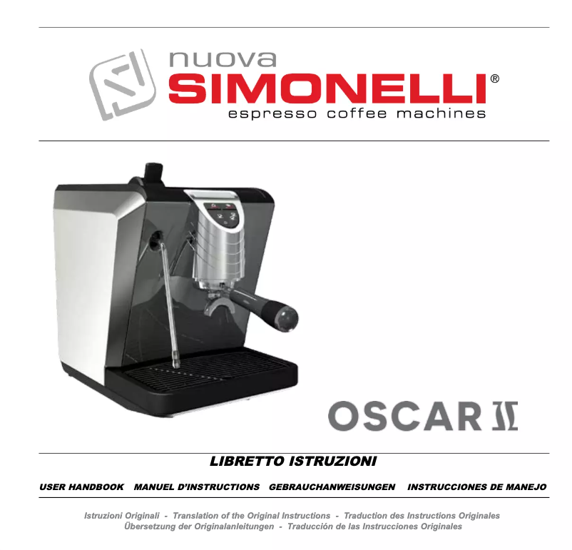 Page n°1 - Manuel utilisateur Nuova Simonelli Mosca II