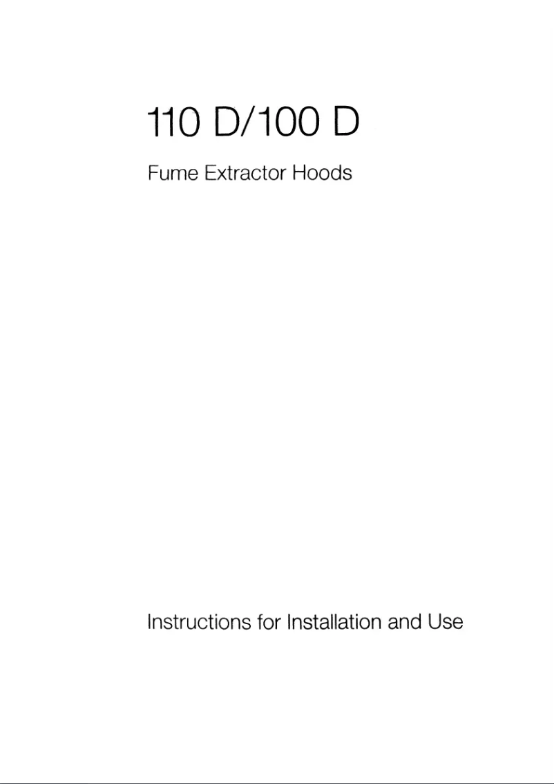 Page n°1 - Manuel utilisateur AEG 100D