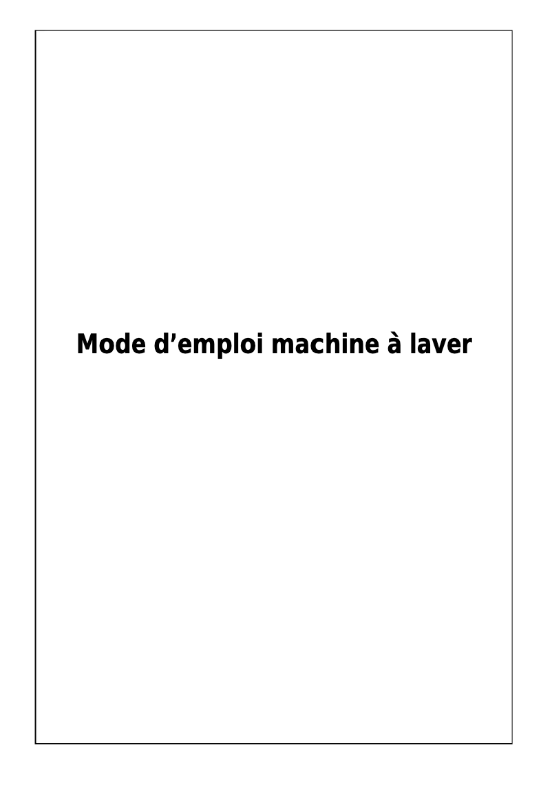 Page 1 de la notice Manuel utilisateur Welco WE1005FV6