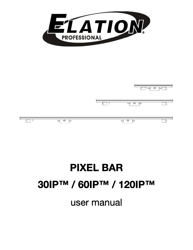 Page 1 de la notice Manuel utilisateur Elation Pixel Bar 30IP