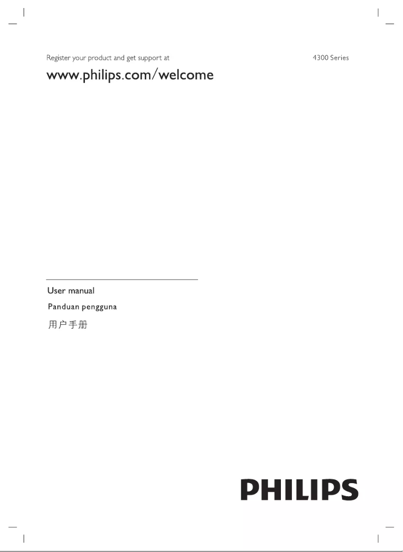Image de la première page du manuel de l'appareil 55PFA4300S