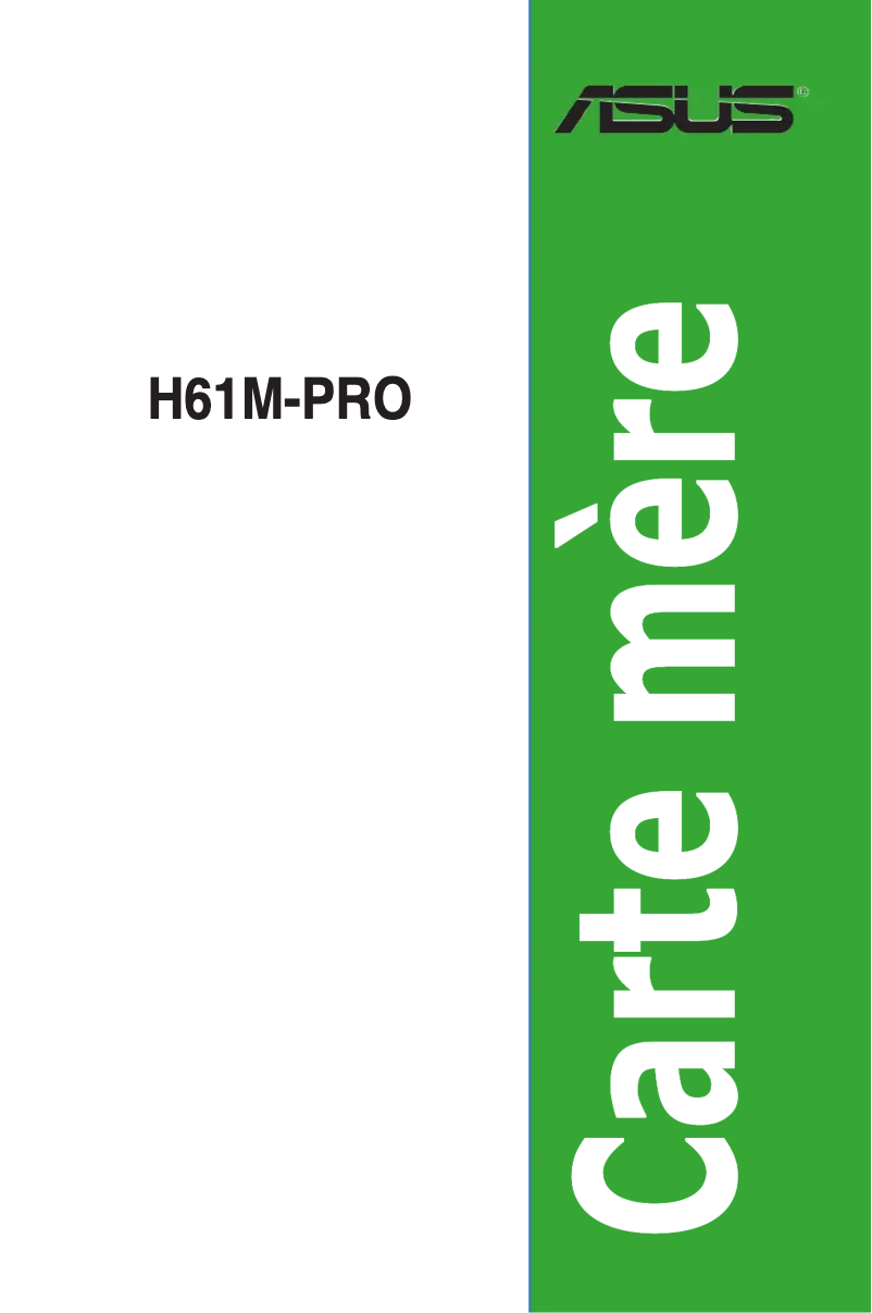 Page 1 de la notice Manuel utilisateur Asus H61M-PRO