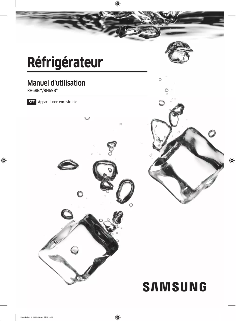 Page 1 de la notice Manuel utilisateur Samsung RH69CG895DS9