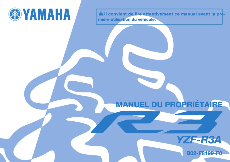 Page 1 de la notice Manuel utilisateur Yamaha YZF-R3 (2015)