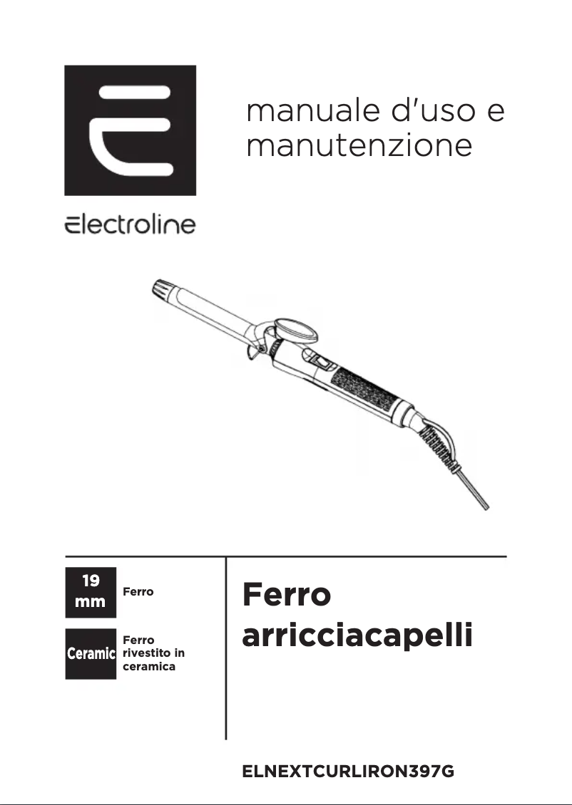 Page n°1 - Manuel utilisateur Electroline ELNEXTCURLIRON397G