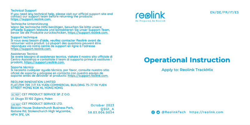 Image de la première page du manuel de l'appareil TrackMix