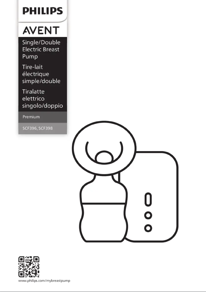 Page n°1 - Manuel utilisateur Philips Avent SCF396