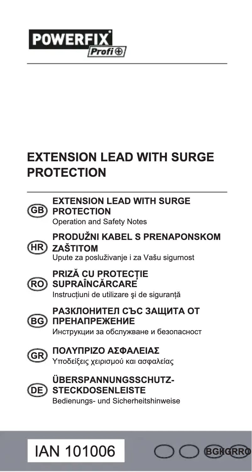 Image de la première page du manuel de l'appareil IAN 101006