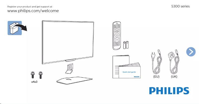 First page image of the manual for 50PFH5300