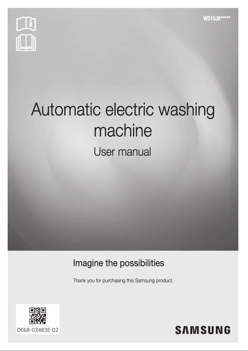 Page 1 de la notice Manuel utilisateur Samsung WD10J8420GW