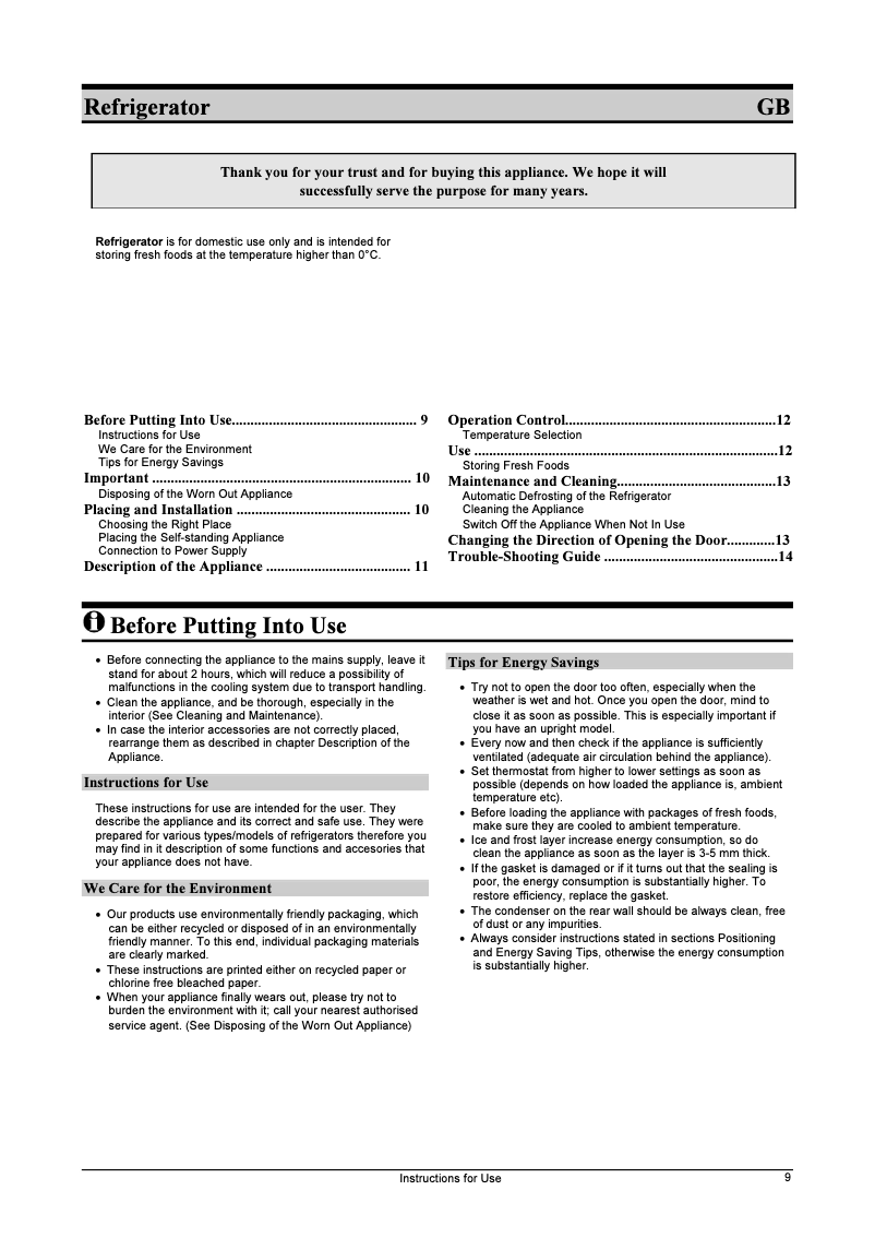 Image de la première page du manuel de l'appareil R2907CLA