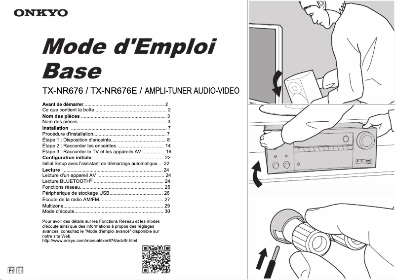 Page 1 de la notice Manuel utilisateur Onkyo TX-NR676