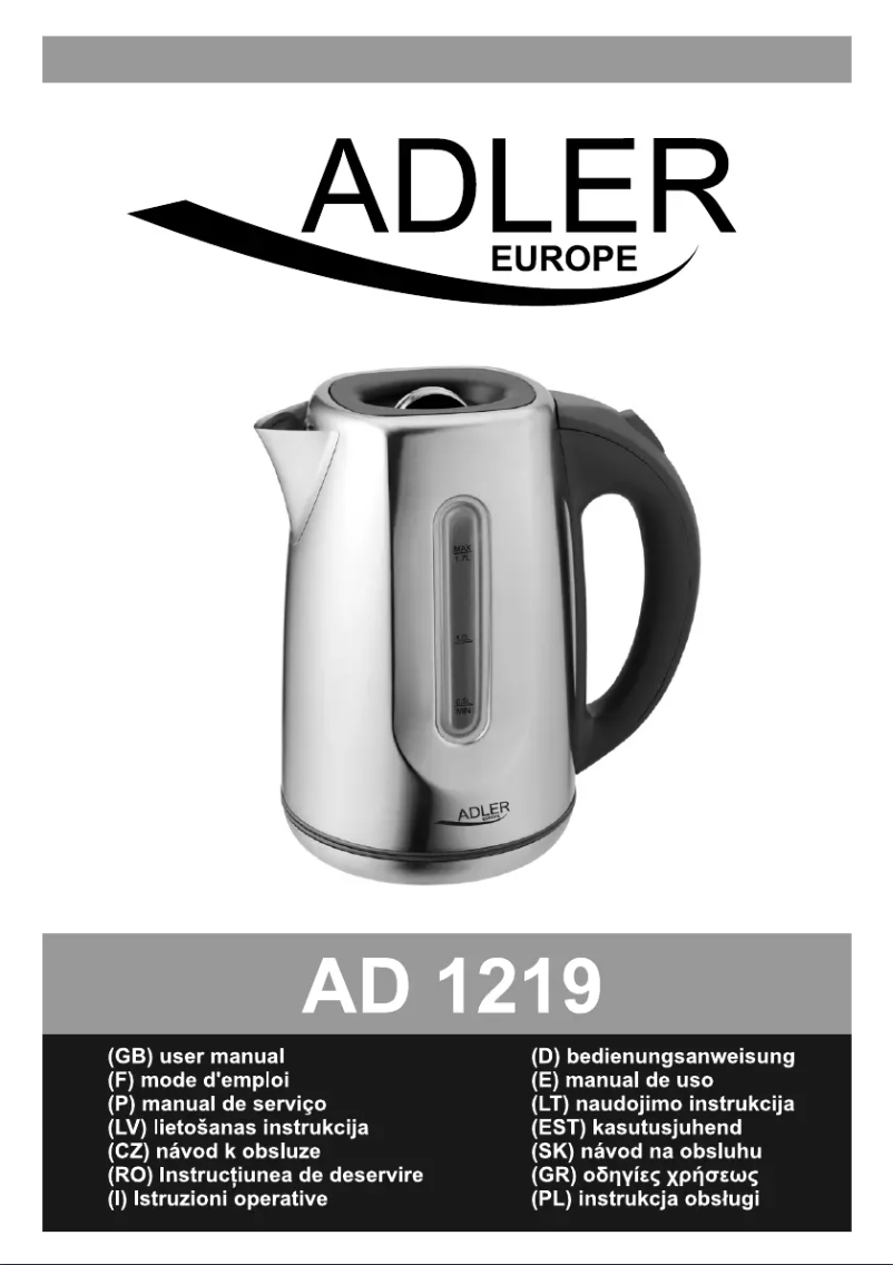 Page 1 of the manual User Manual Adler AD 1219