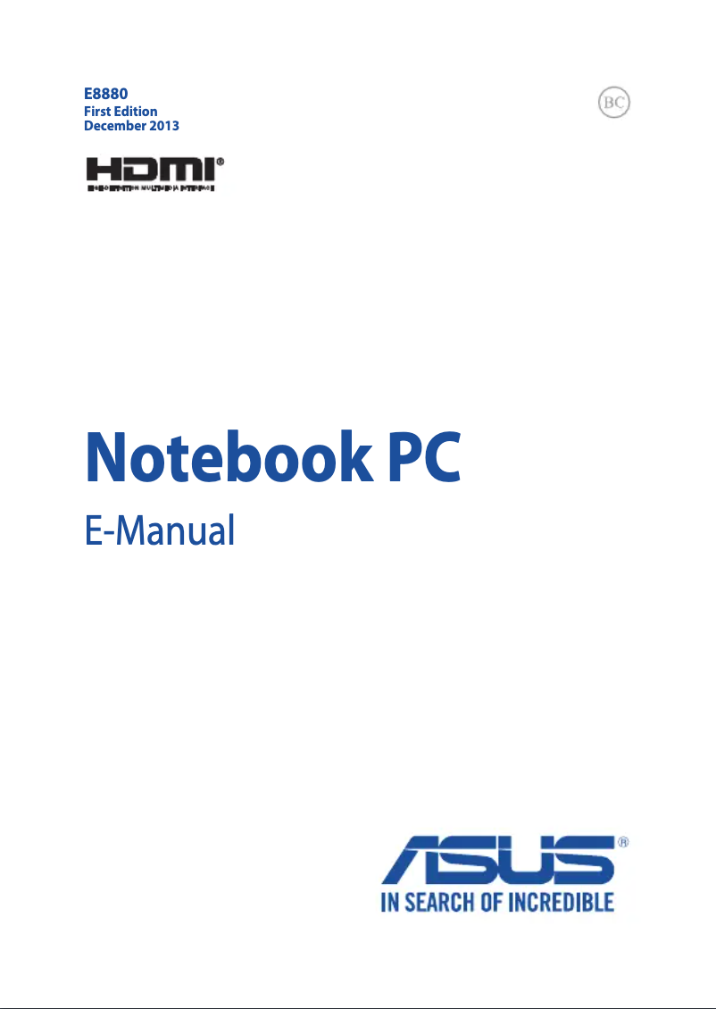 Page n°1 - Manuel utilisateur Asus Zenbook UX32LN