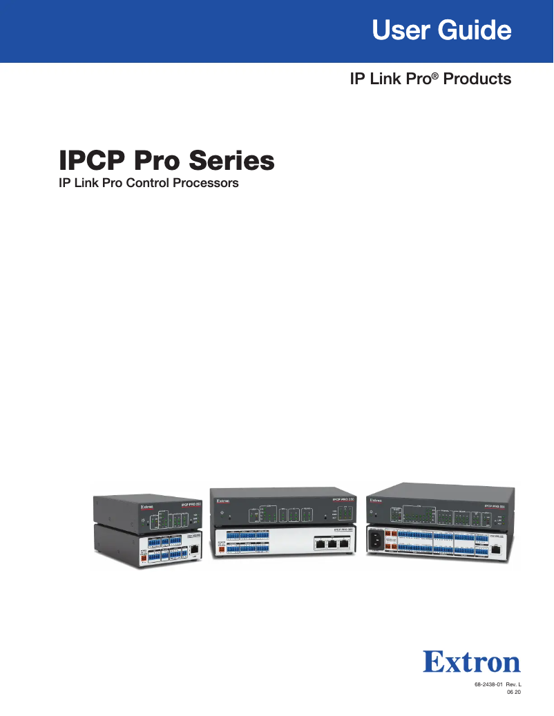 Image de la première page du manuel de l'appareil IPCP Pro 350