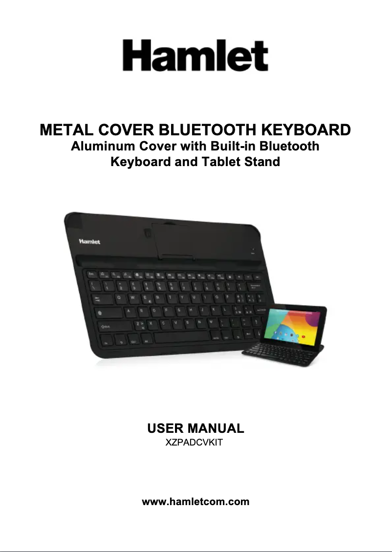 Page 1 de la notice Manuel utilisateur Hamlet XZPADCVKIT