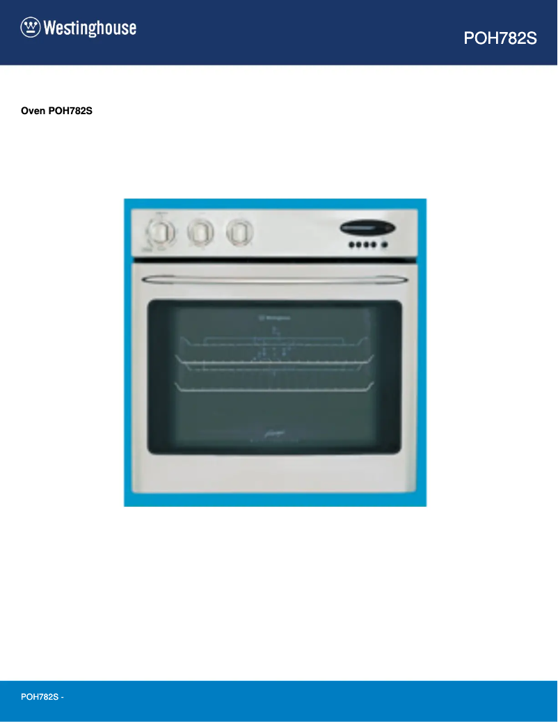 Page 1 de la notice Manuel utilisateur Westinghouse POH782S