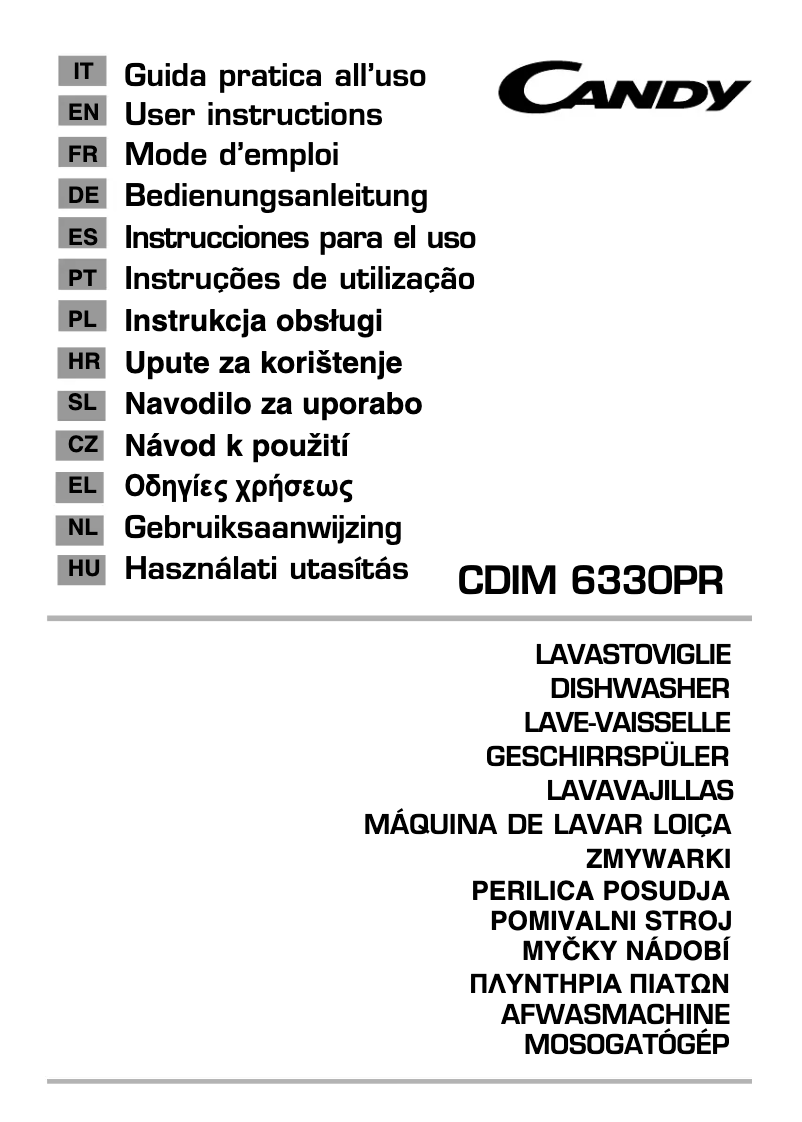 Image de la première page du manuel de l'appareil CDIM 6330PR