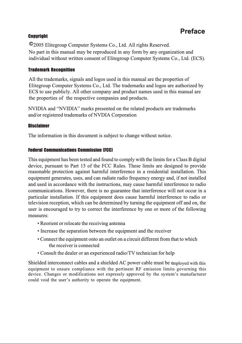 Page 1 de la notice Manuel utilisateur ECS N8400GS-512DS