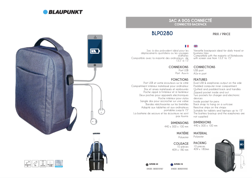 Page n°1 - Manuel utilisateur Blaupunkt BLP0280