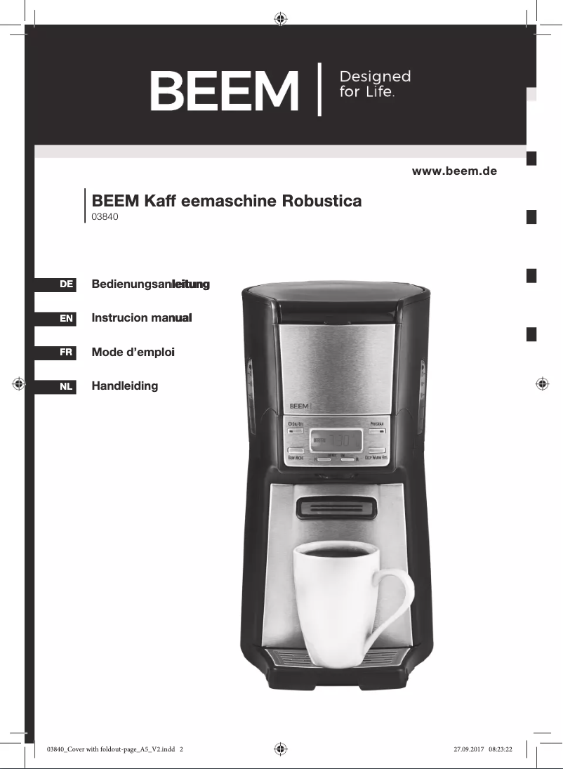 Page 1 de la notice Manuel utilisateur BEEM Robustica