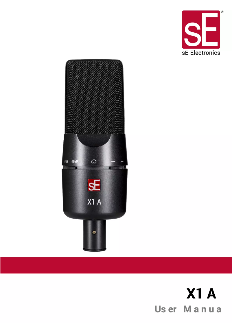 Page 1 de la notice Manuel utilisateur SE Electronics X1 A