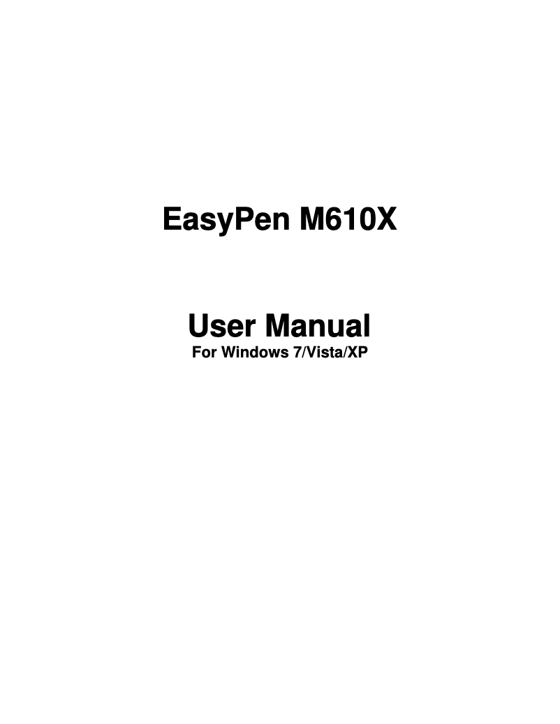 Página 1 del manual Manual de usuario Genius EasyPen M610X