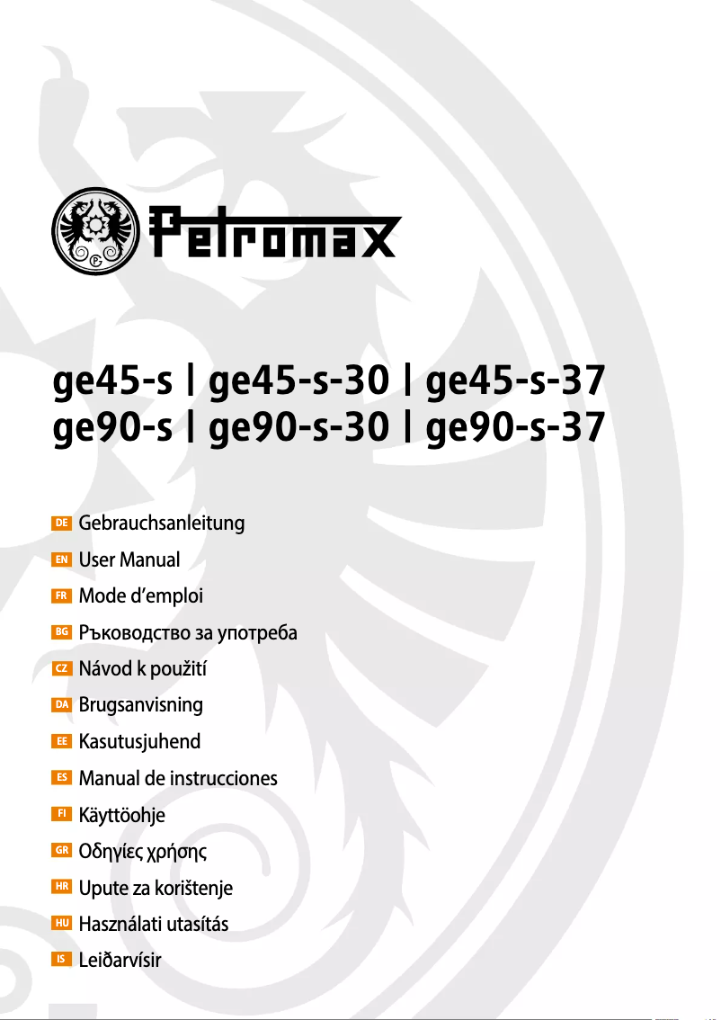 Page n°1 - Manuel utilisateur Petromax ge45-s
