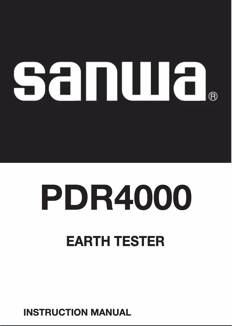 Página 1 del manual Manual de usuario Sanwa PDR4000