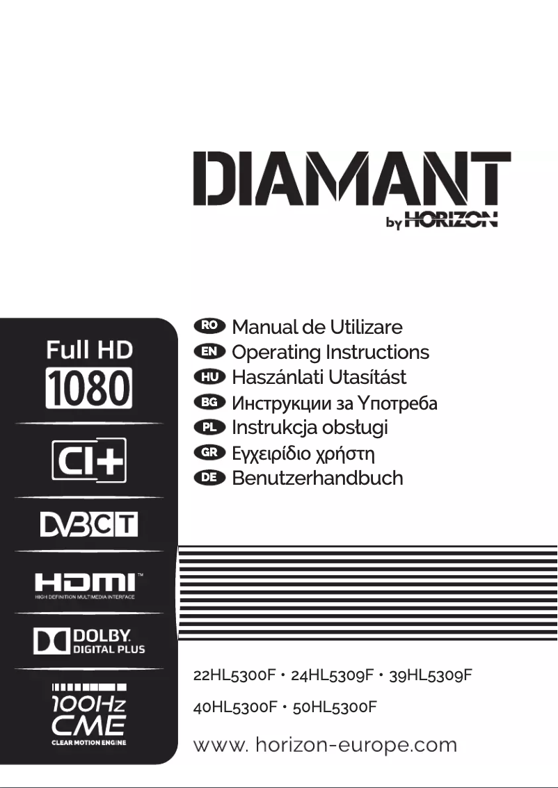 Page 1 de la notice Manuel utilisateur Horizon Diamant 24HL5309F