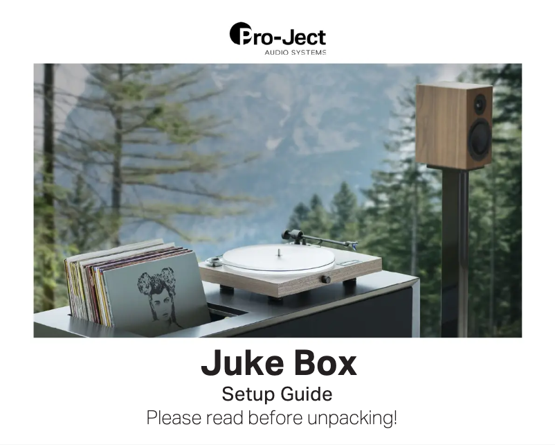Page 1 de la notice Guide d'installation Pro-Ject Juke Box S2 E