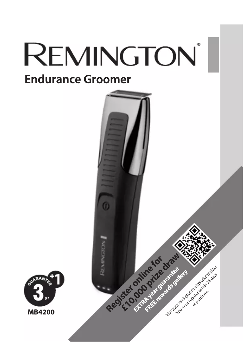 Page 1 de la notice Manuel utilisateur Remington Endurance Groomer MB4200