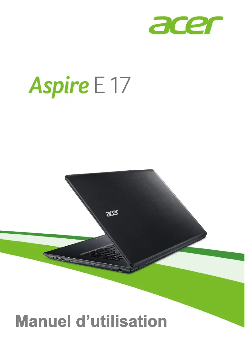 Imagen de la primera página del manual del dispositivo Aspire E17 E5-774G