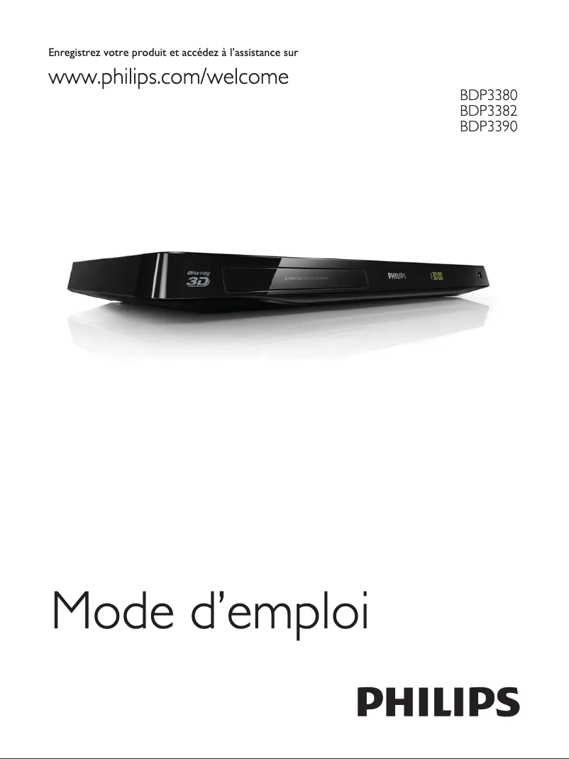 Page n°1 - Manuel utilisateur Philips BDP3390