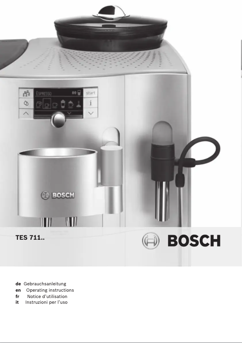 Page 1 de la notice Manuel utilisateur Bosch TES71121