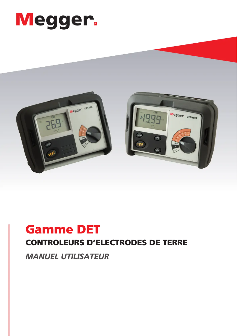 Page 1 de la notice Manuel utilisateur Megger DET3TC