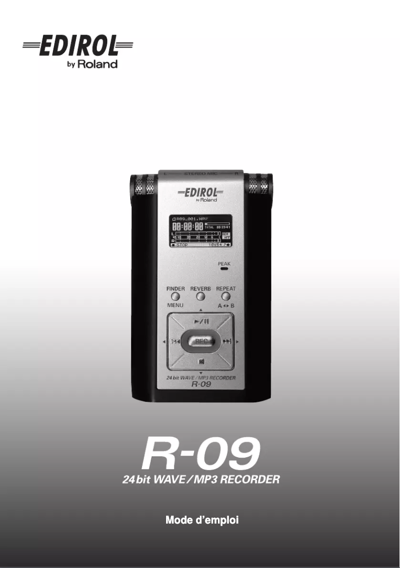 Page n°1 - Manuel utilisateur Roland R-09