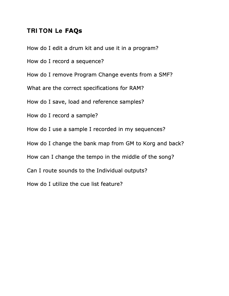 Image de la première page du manuel de l'appareil Triton Le