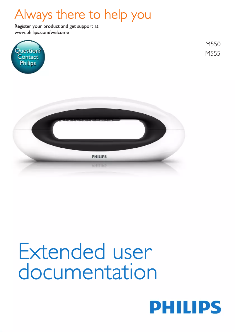 Page 1 of the manual User Manual Philips M5551WA