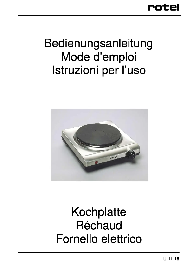 Página 1 del manual Manual de usuario Rotel U 11.18CH