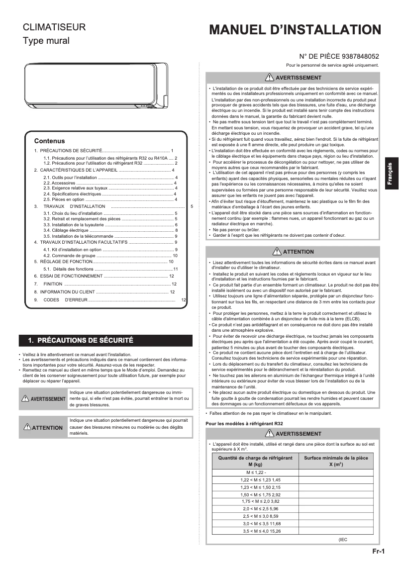 Página 1 del manual Manual de usuario Fujitsu ASHG12KMCC