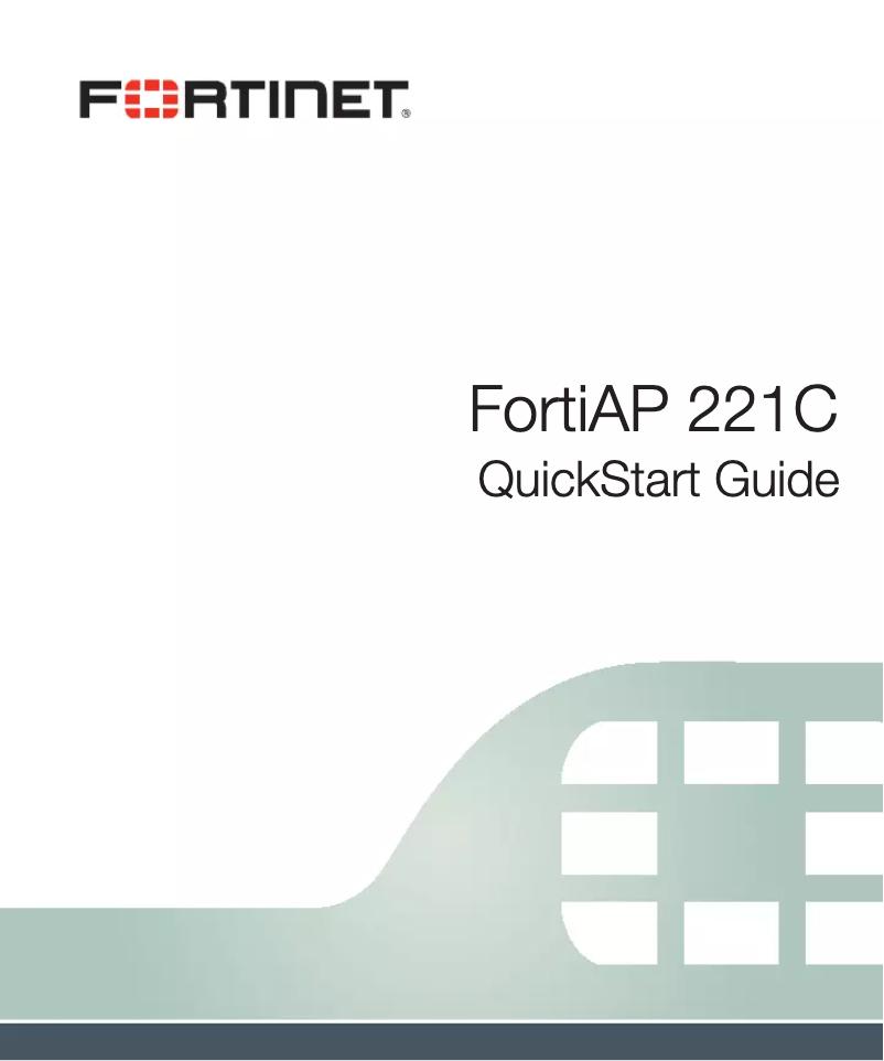 Page n°1 - Manuel utilisateur Fortinet FortiAP 221C