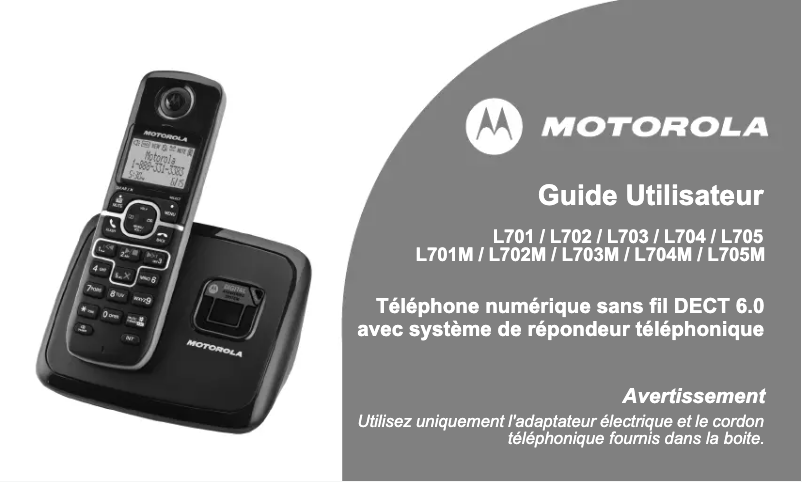 Página 1 del manual Manual de usuario Motorola L701M