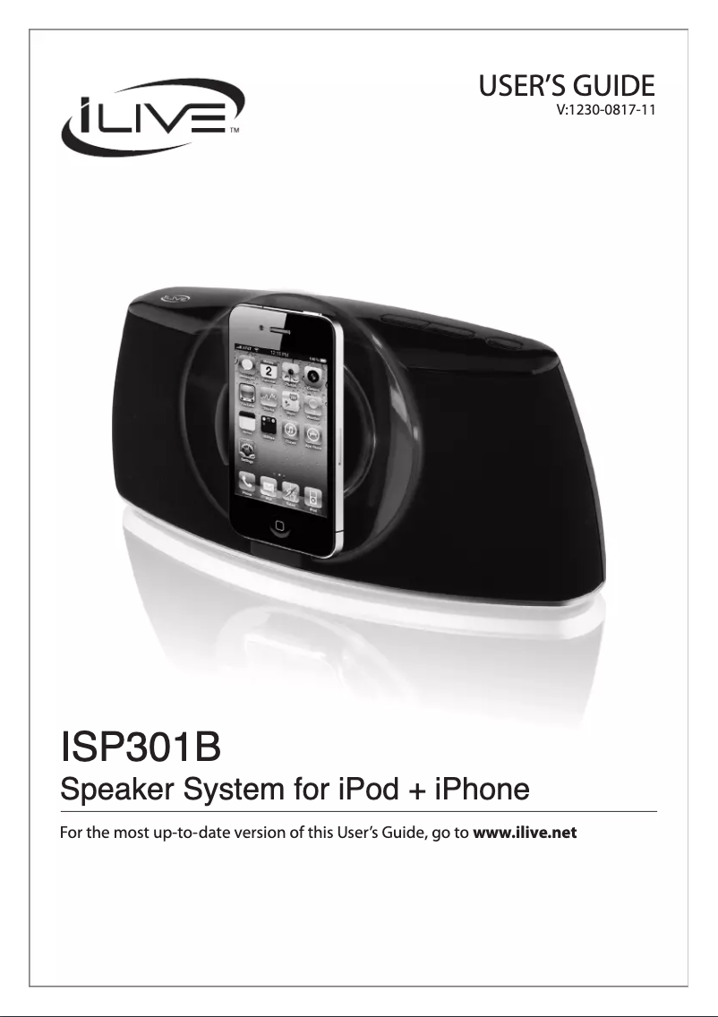 Image de la première page du manuel de l'appareil ISP301B