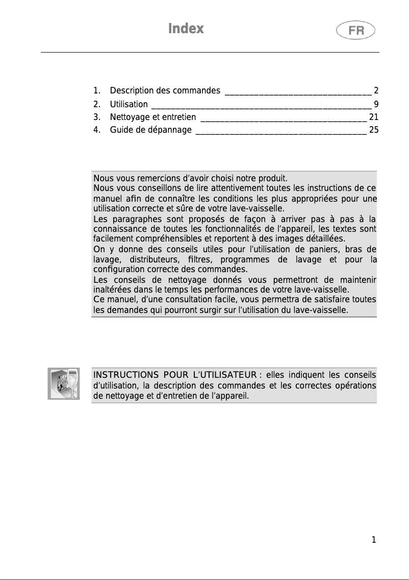 Page n°1 - Manuel utilisateur SIBIR GSV 644