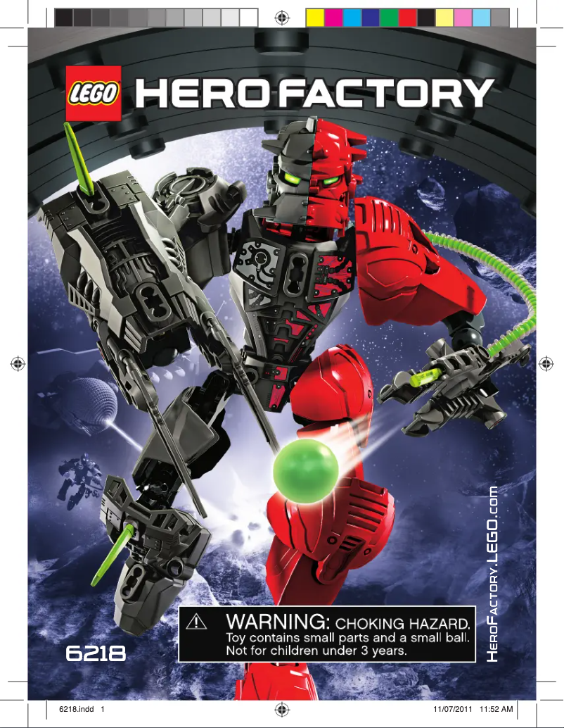 Page 1 de la notice Manuel utilisateur Lego Hero Factory 6218