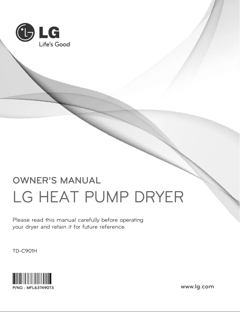 Page n°1 - Manuel utilisateur LG TD-C901H