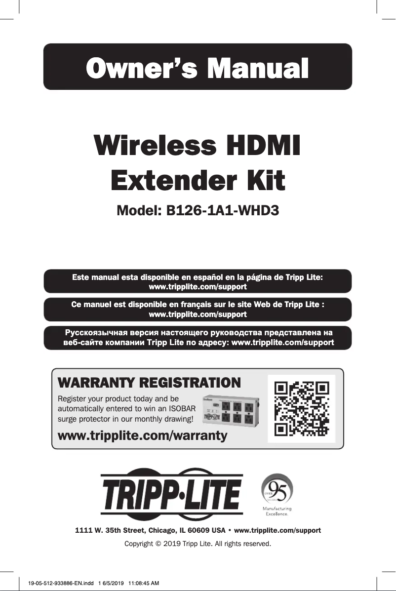 Image de la première page du manuel de l'appareil B126-1A1-WHD3